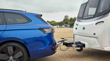 Volkswagen Passat R-Line - caravan attached to the tow bar
