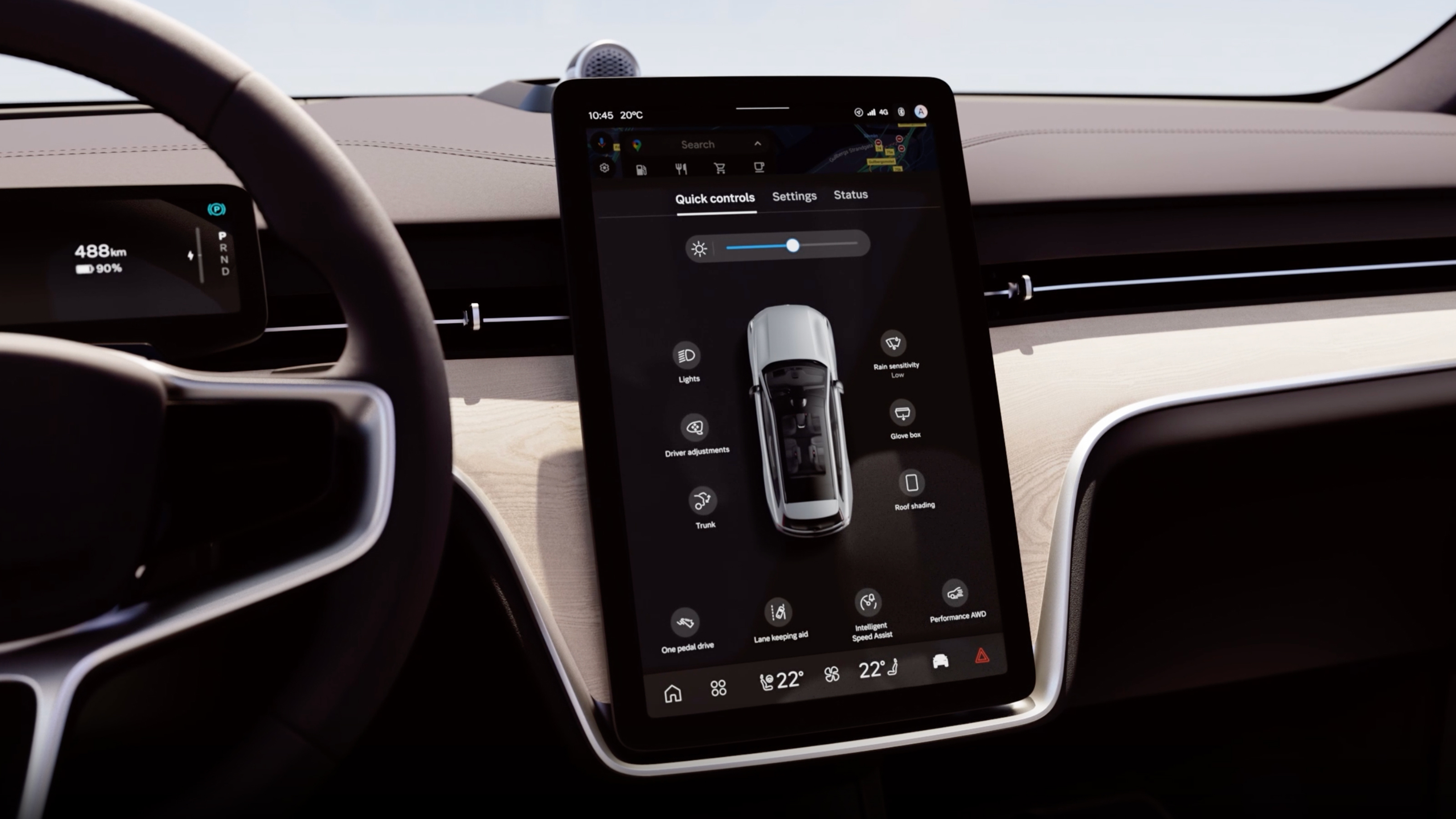 Volvo EX90 2025 updates screen