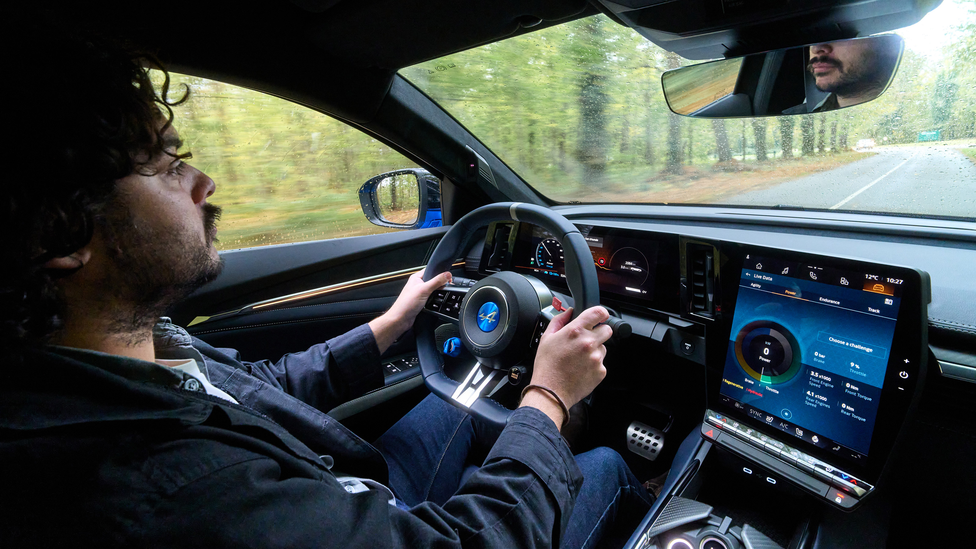 Jordan Katsianis driving the Alpine A390