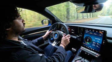 Jordan Katsianis driving the Alpine A390