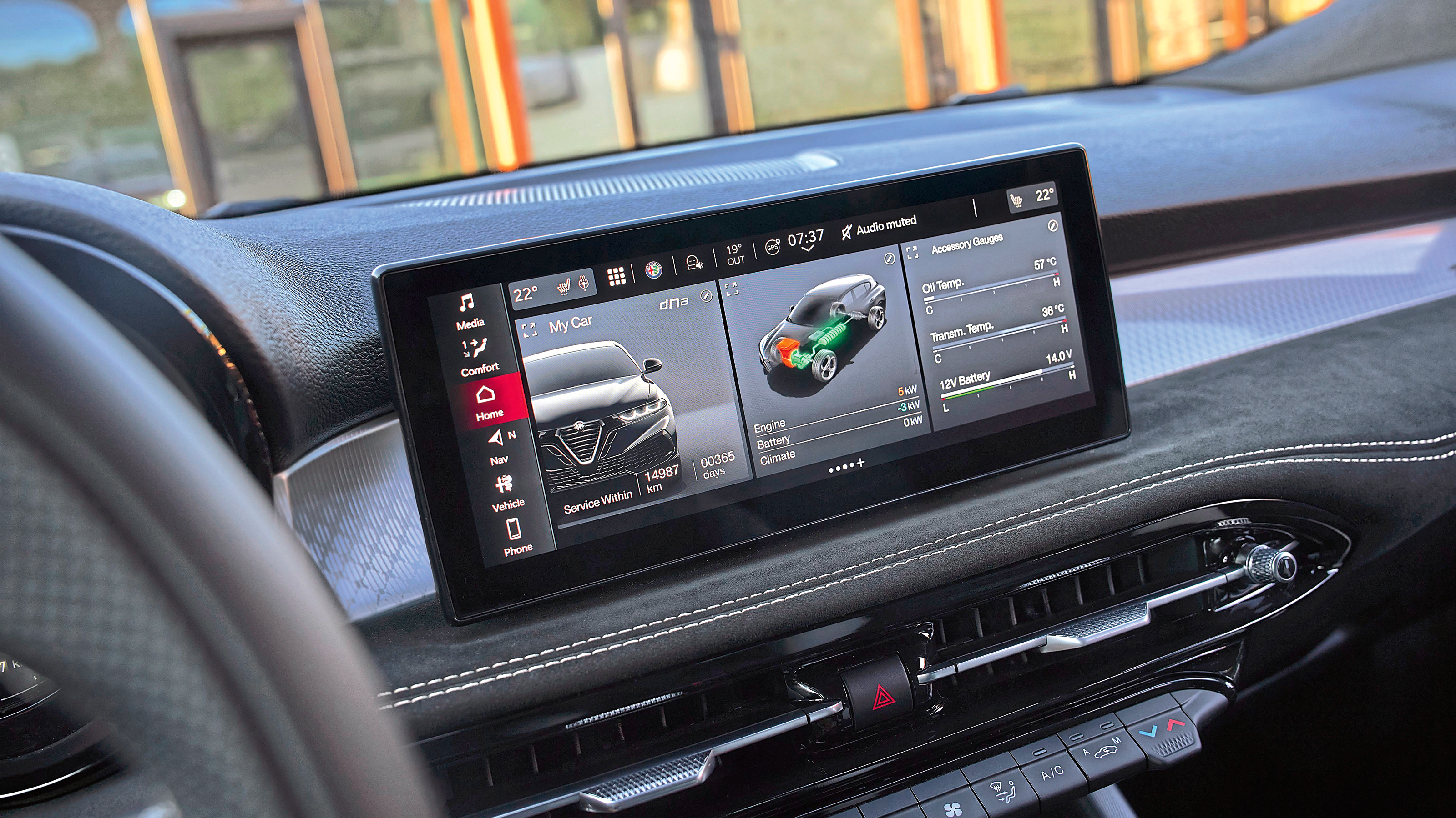 Alfa Romeo Tonale facelift - infotainment screen