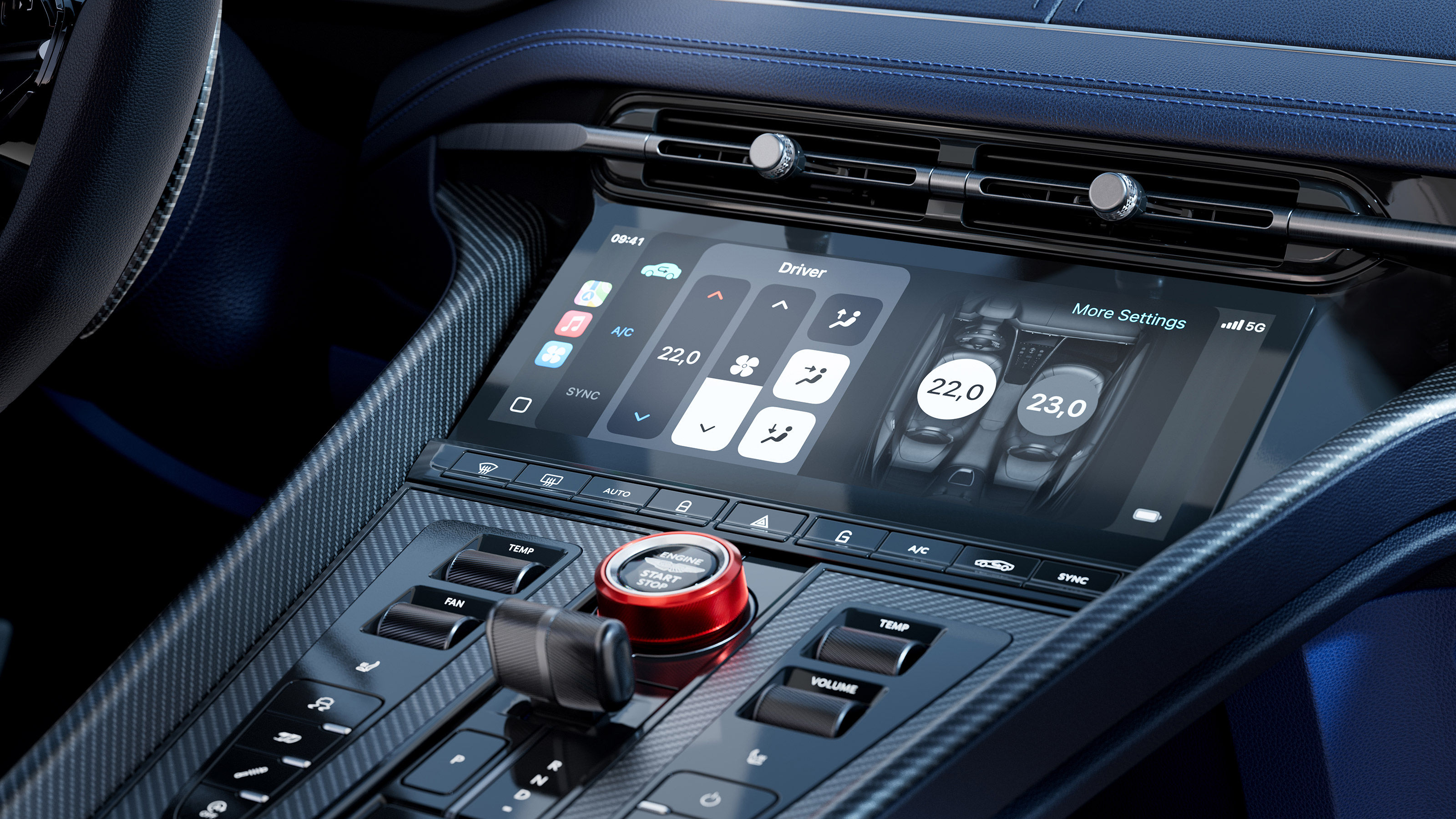Aston Martin DB12 S - centre console