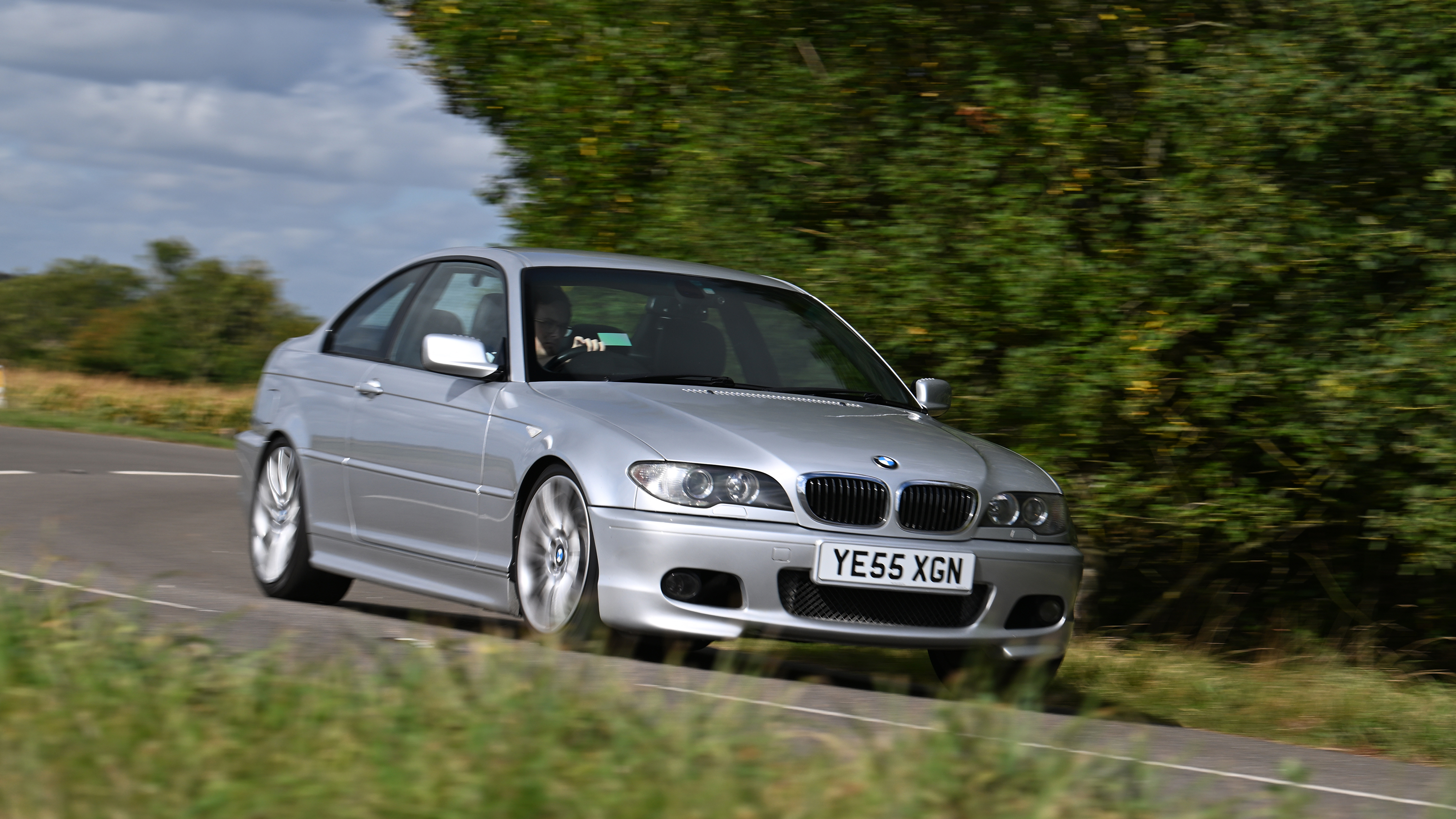 Upgraded eBay BMW 330Ci - front cornering 