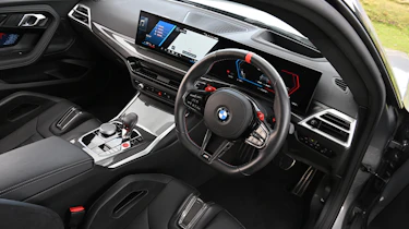 New BMW M2 being driven in the UK - interior