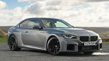 New BMW M2 being driven in the UK - front static
