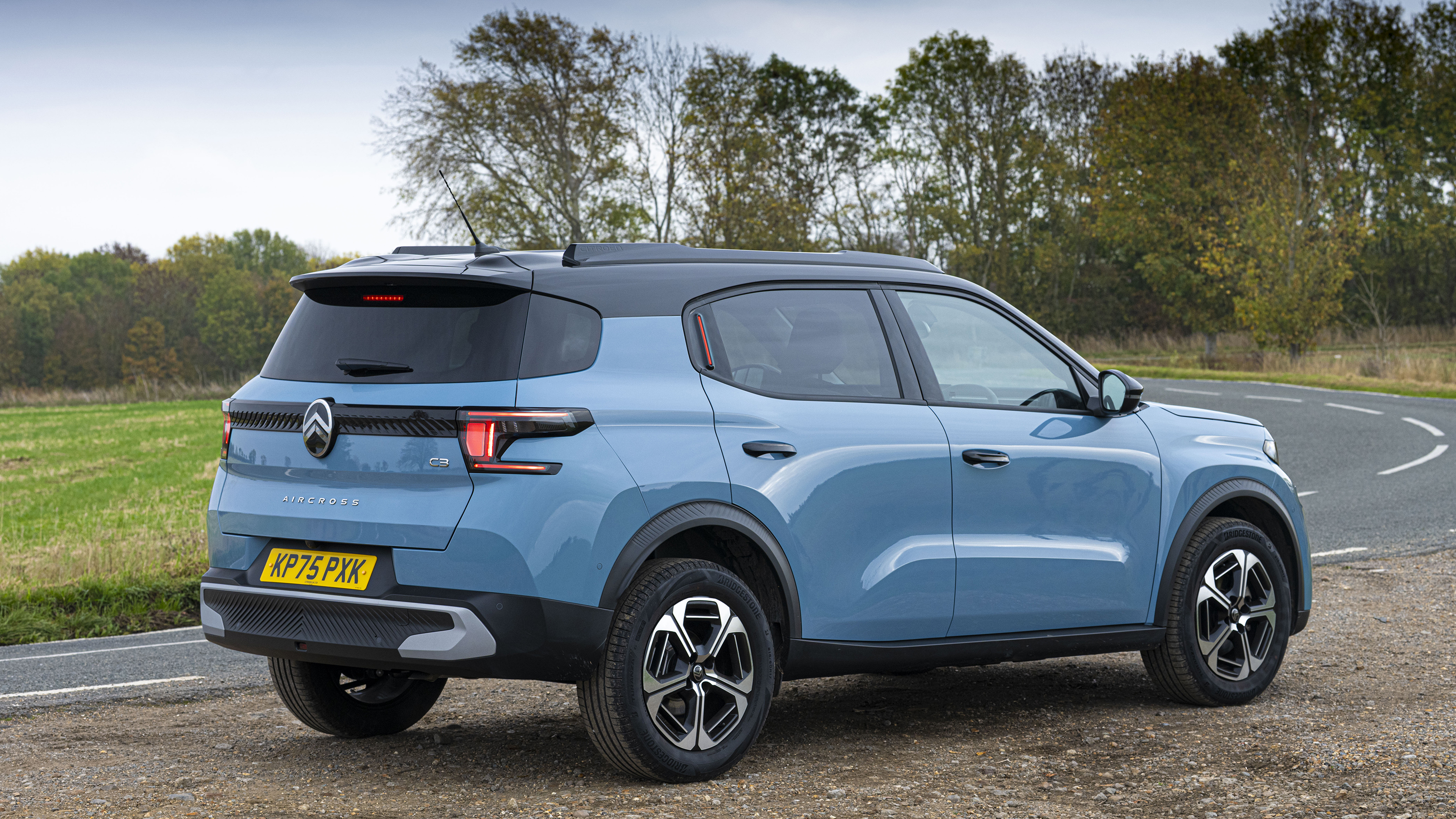 Citroen C3 Aircross being driven in the UK - rear static 