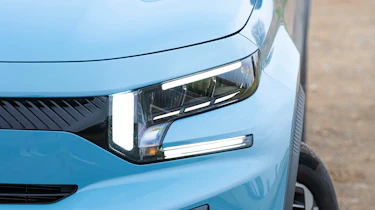 Citroen C3 Aircross being driven in the UK - front headlight