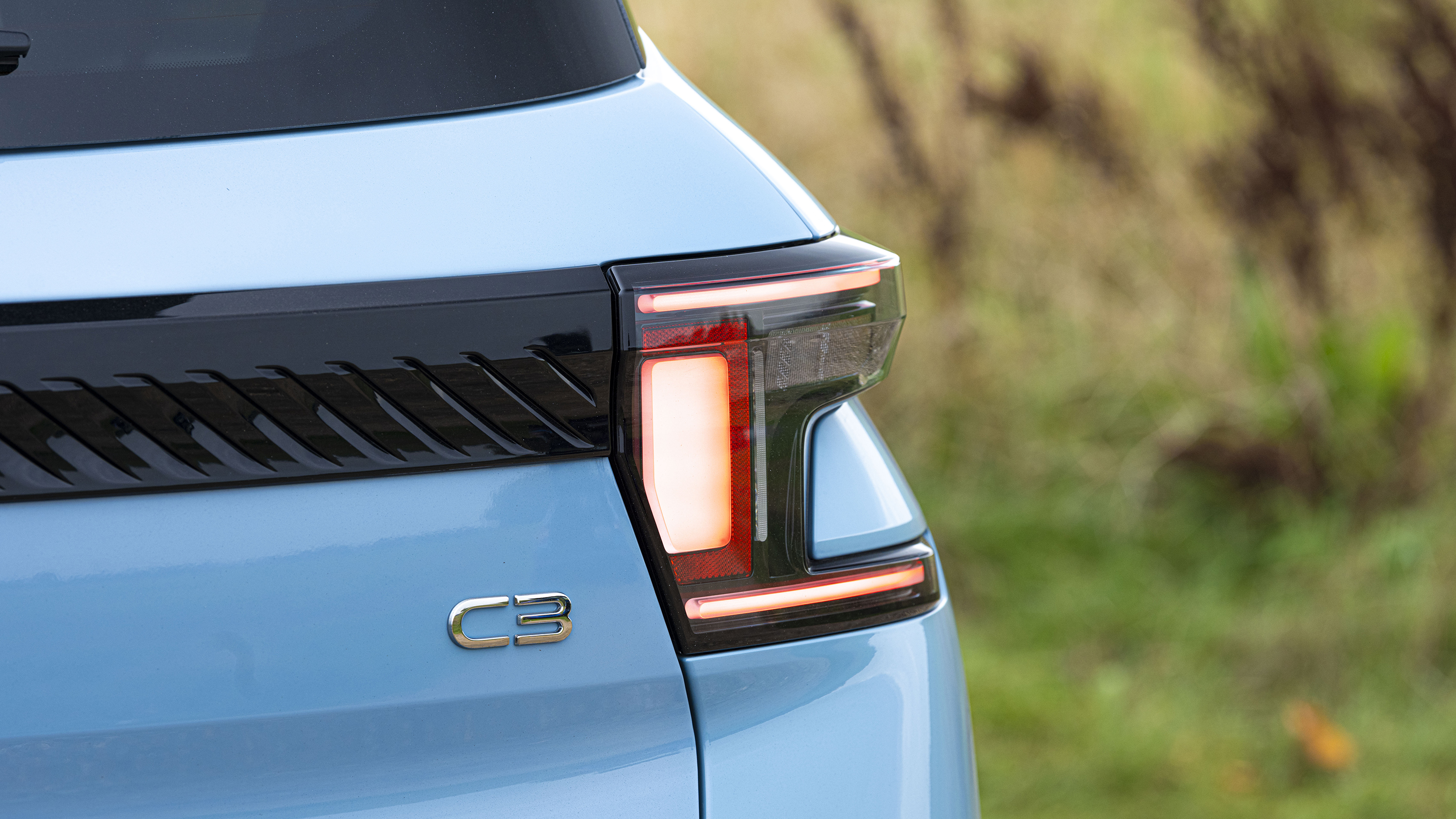 Citroen C3 Aircross being driven in the UK - rear tail light 