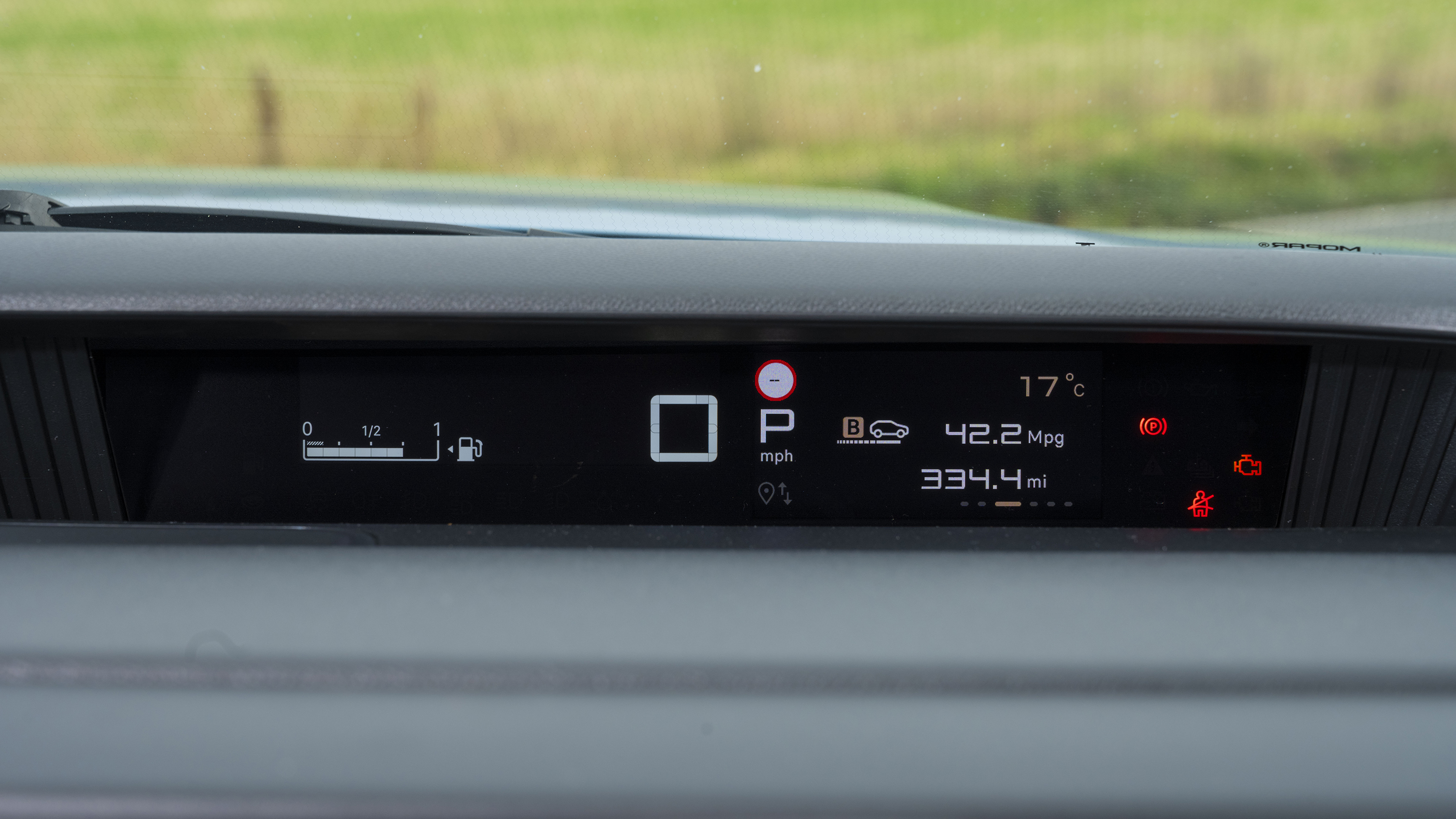 Citroen C3 Aircross being driven in the UK - digital drivers display 