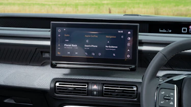 Citroen C3 Aircross being driven in the UK - infotainment screen