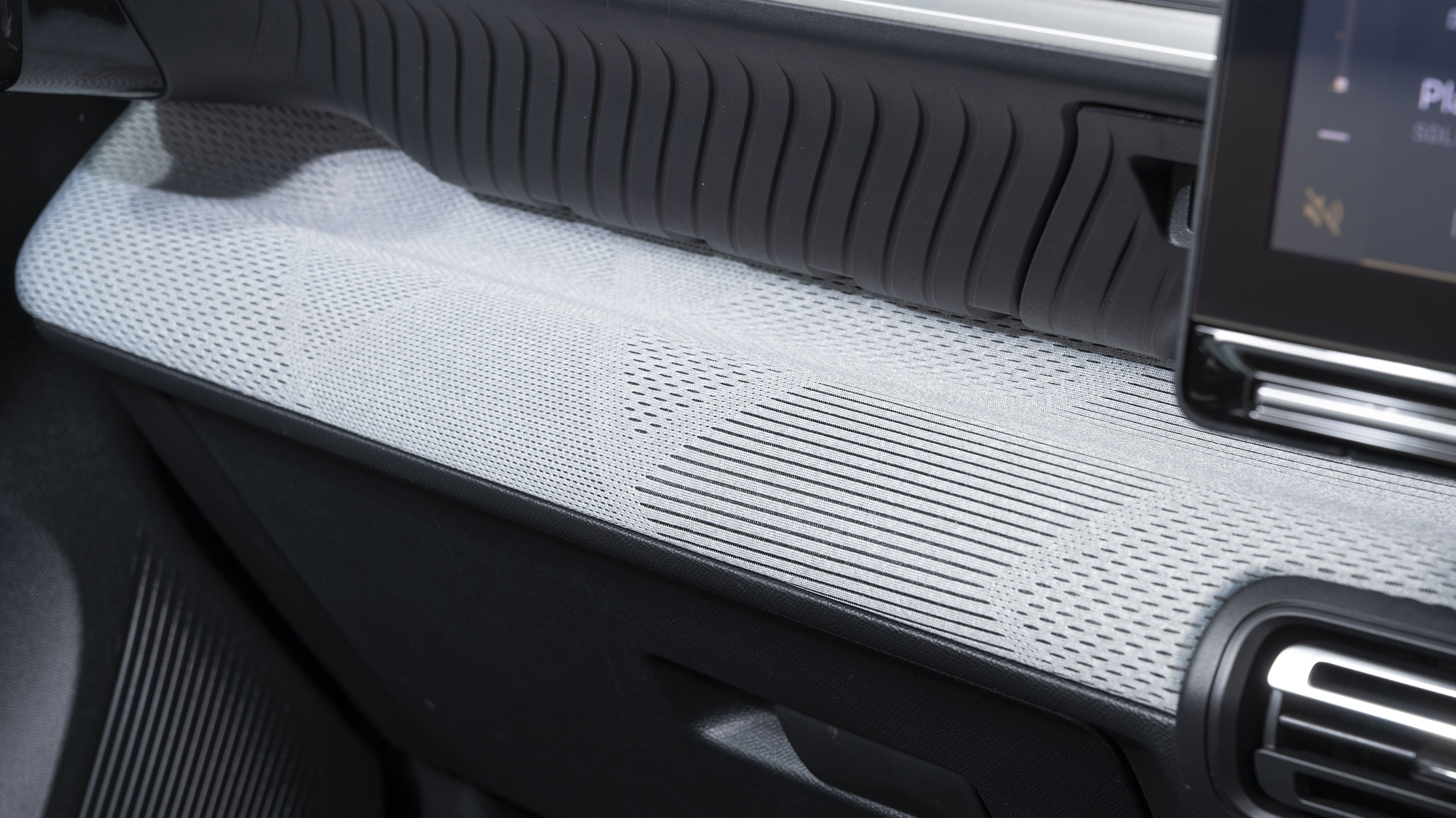 Citroen C3 Aircross being driven in the UK - passenger side dashboard 