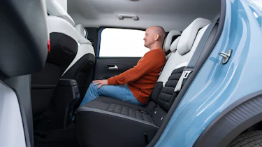 Citroen C3 Aircross being driven in the UK - rear seats being sat in by Auto Express chief reviewer Alex Ingram