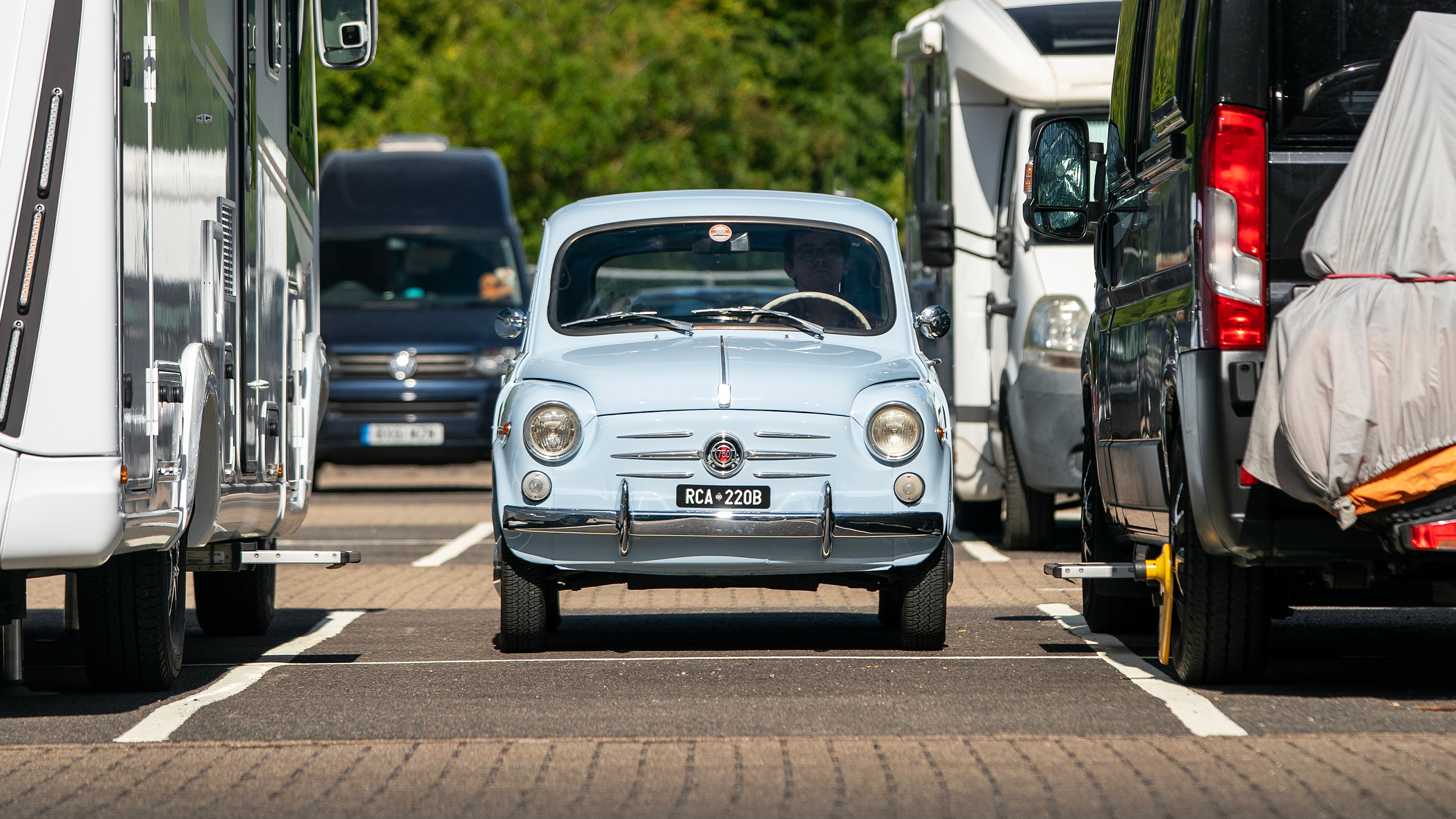 Classic Fiat 600 in a parking space