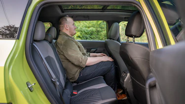 Ellis Hyde sat in the Jeep Compass e-Hybrid