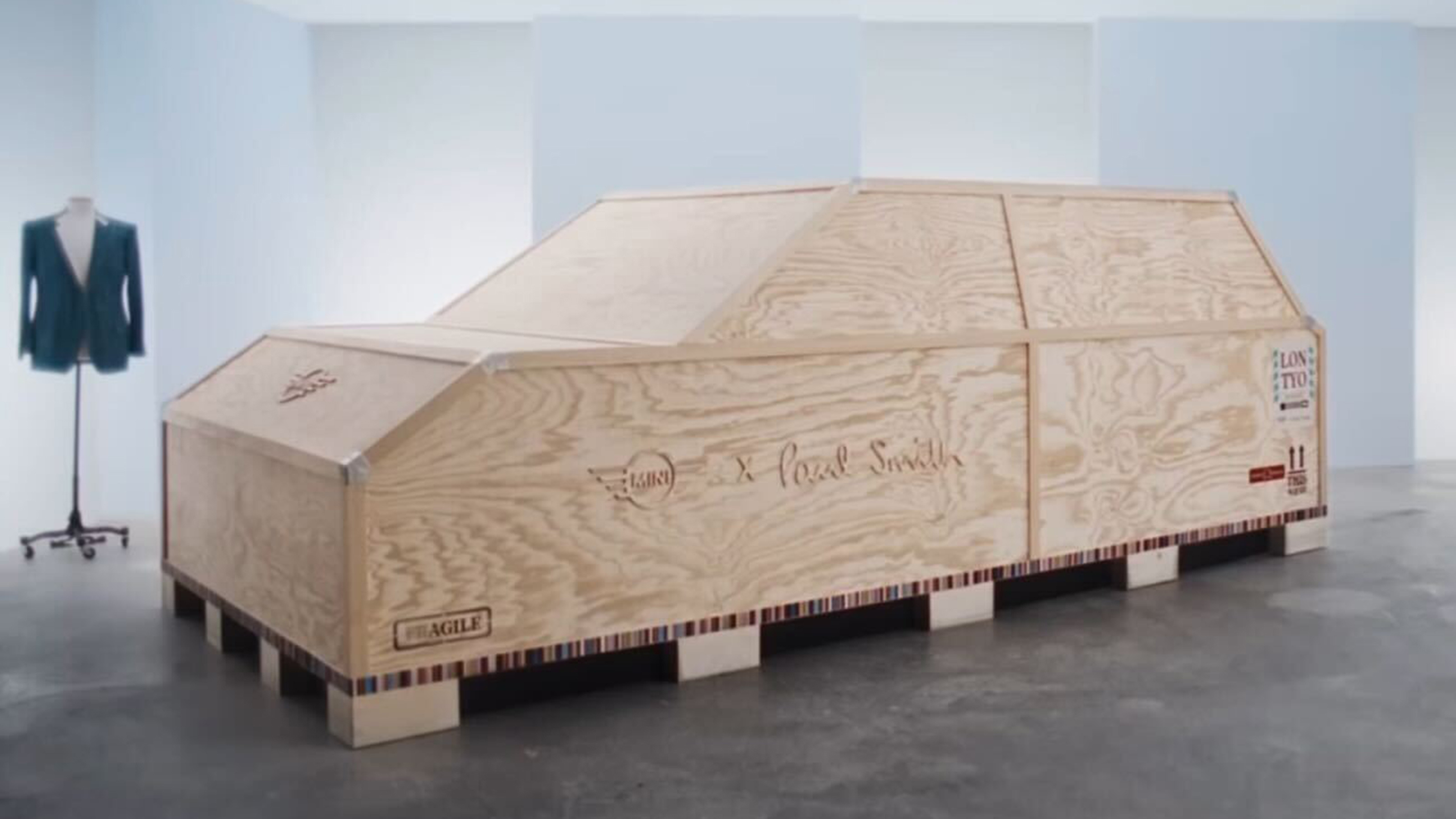 MINI Paul Smith hidden in a wooden crate