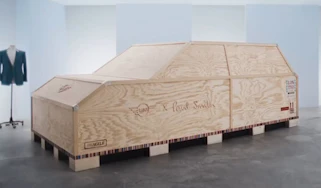 MINI Paul Smith hidden in a wooden crate