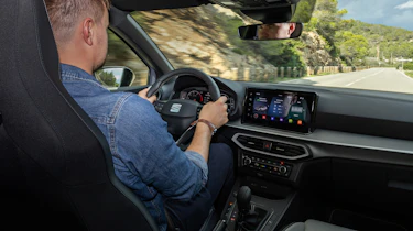 Alastair Crooks driving the SEAT Ibiza