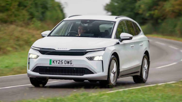 Skoda Enyaq - front cornering, right