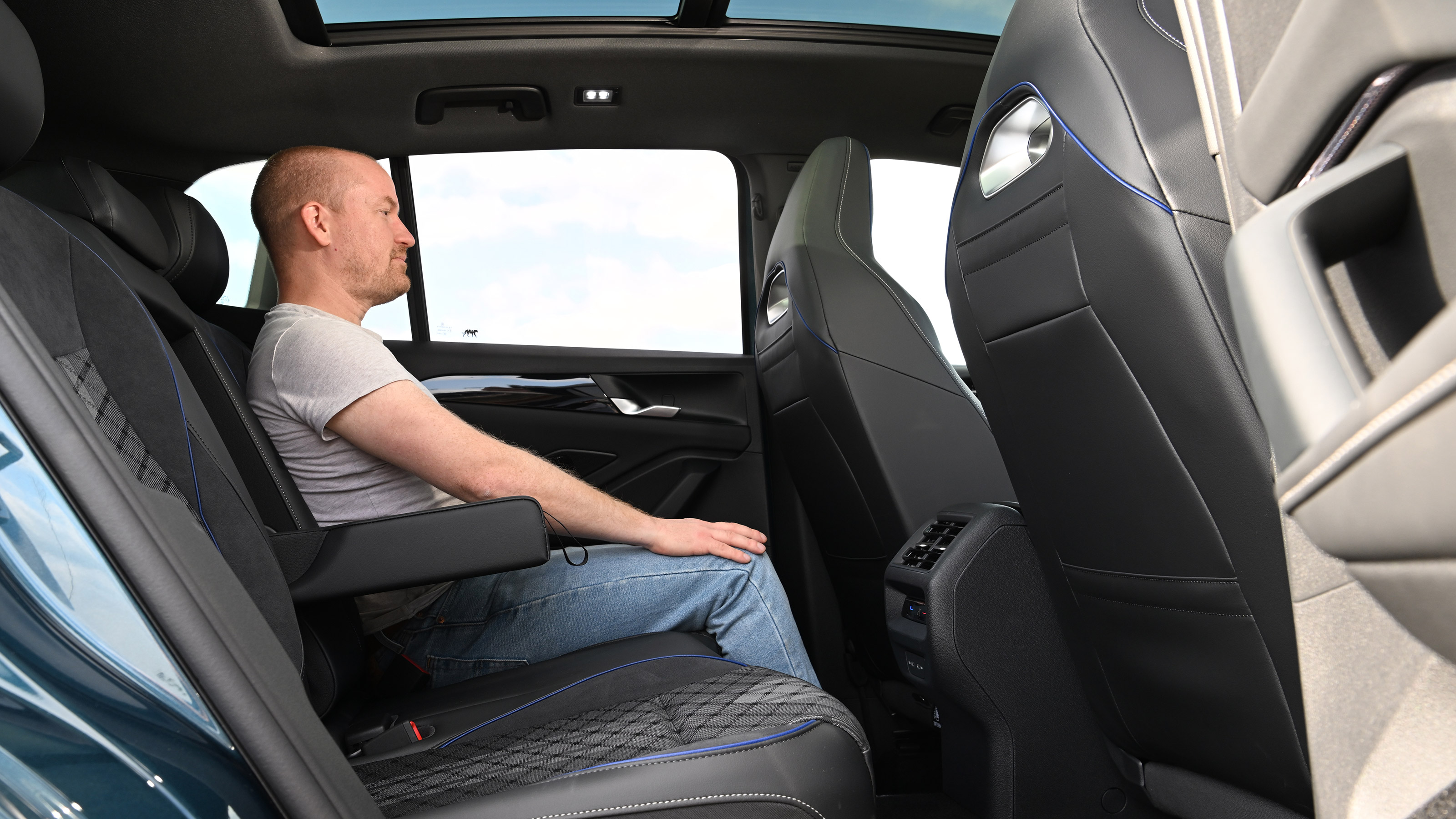 Alex Ingram sat in the Volkswagen Tiguan
