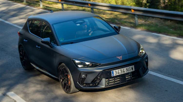 New Cupra Leon VZ - dynamic front angled