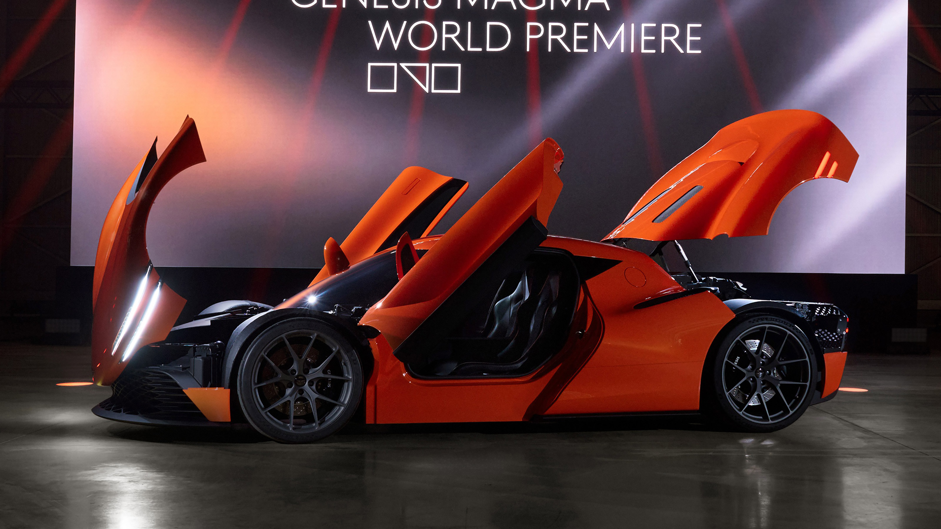 Genesis Magma GT supercar - front doors open