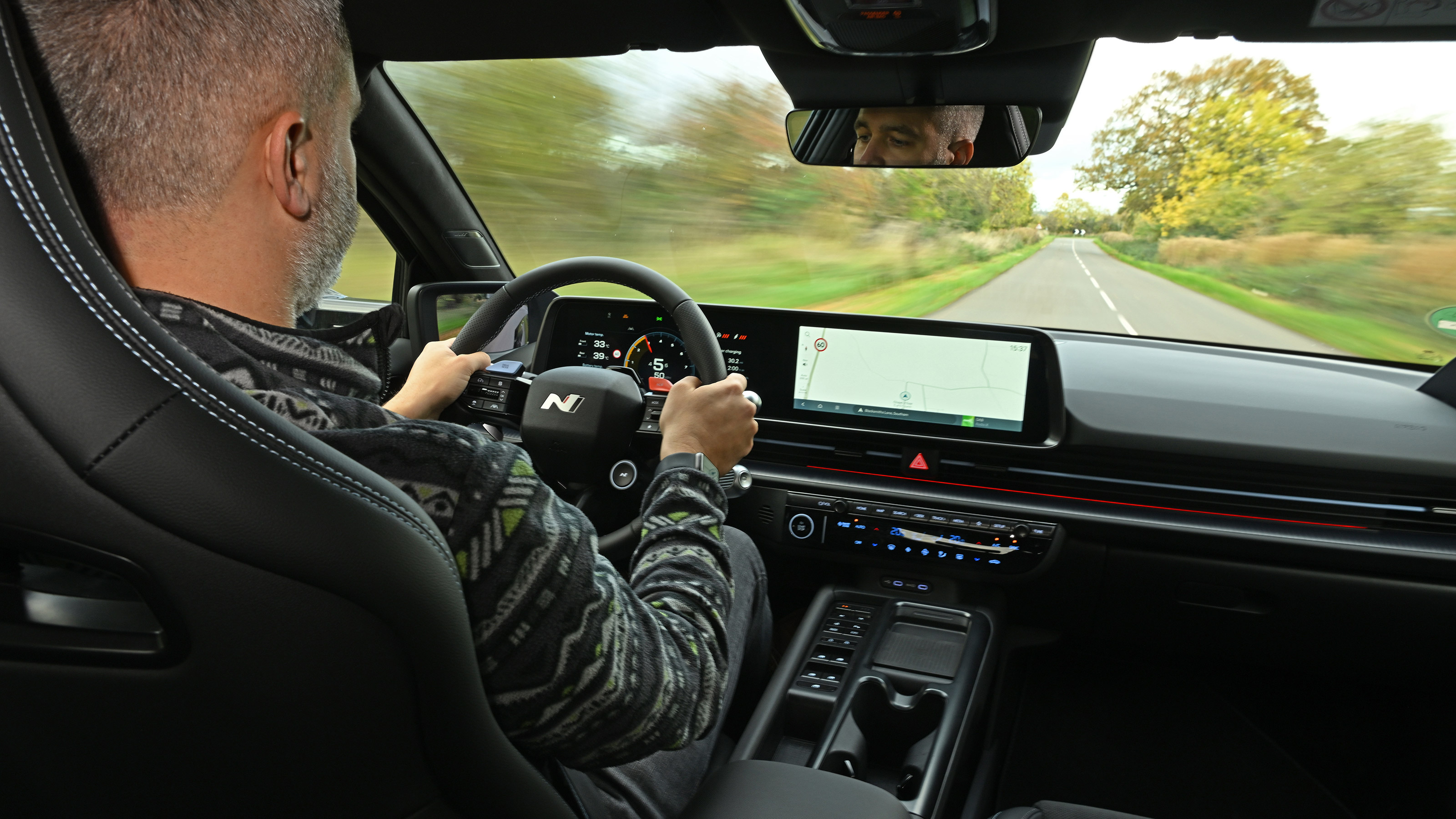 Richard Ingram driving the Hyundai Ioniq 6 N