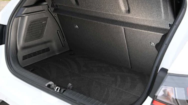 Hyundai i20 being driven in the UK - boot
