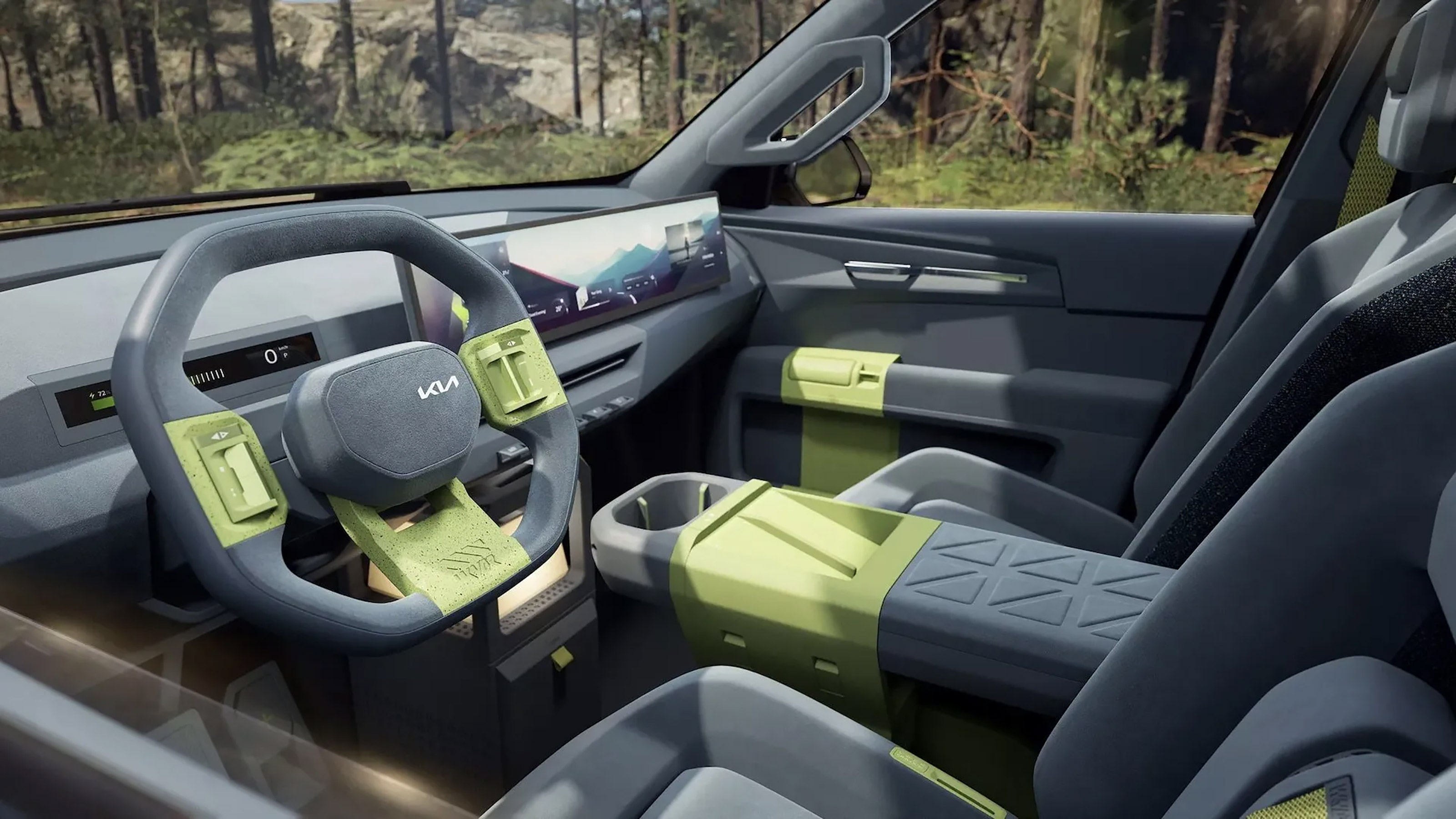 Kia EV5 WKNDR concept - dash
