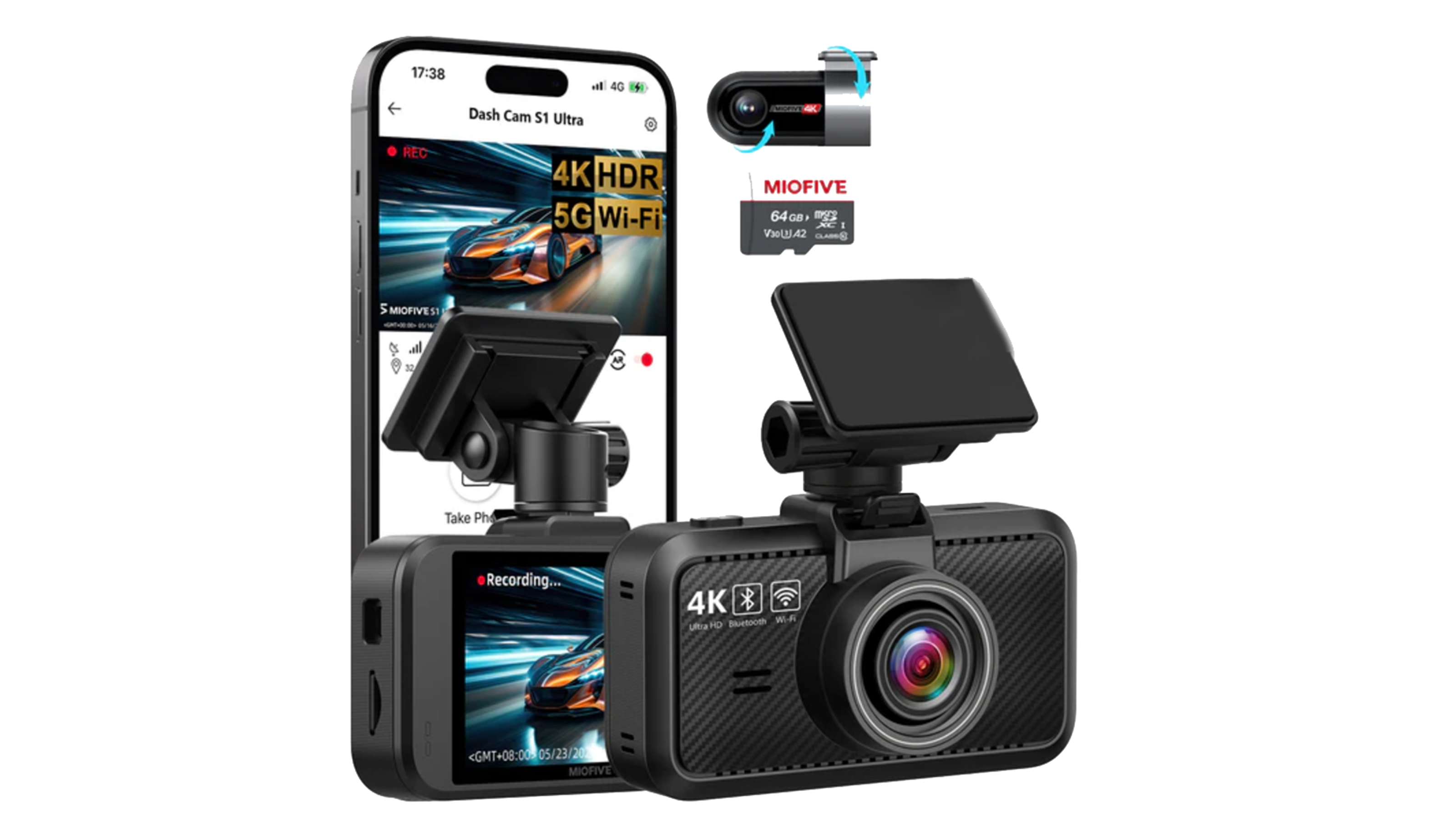 Miofive S1 Ultra (4K+4K) Dual dash cam