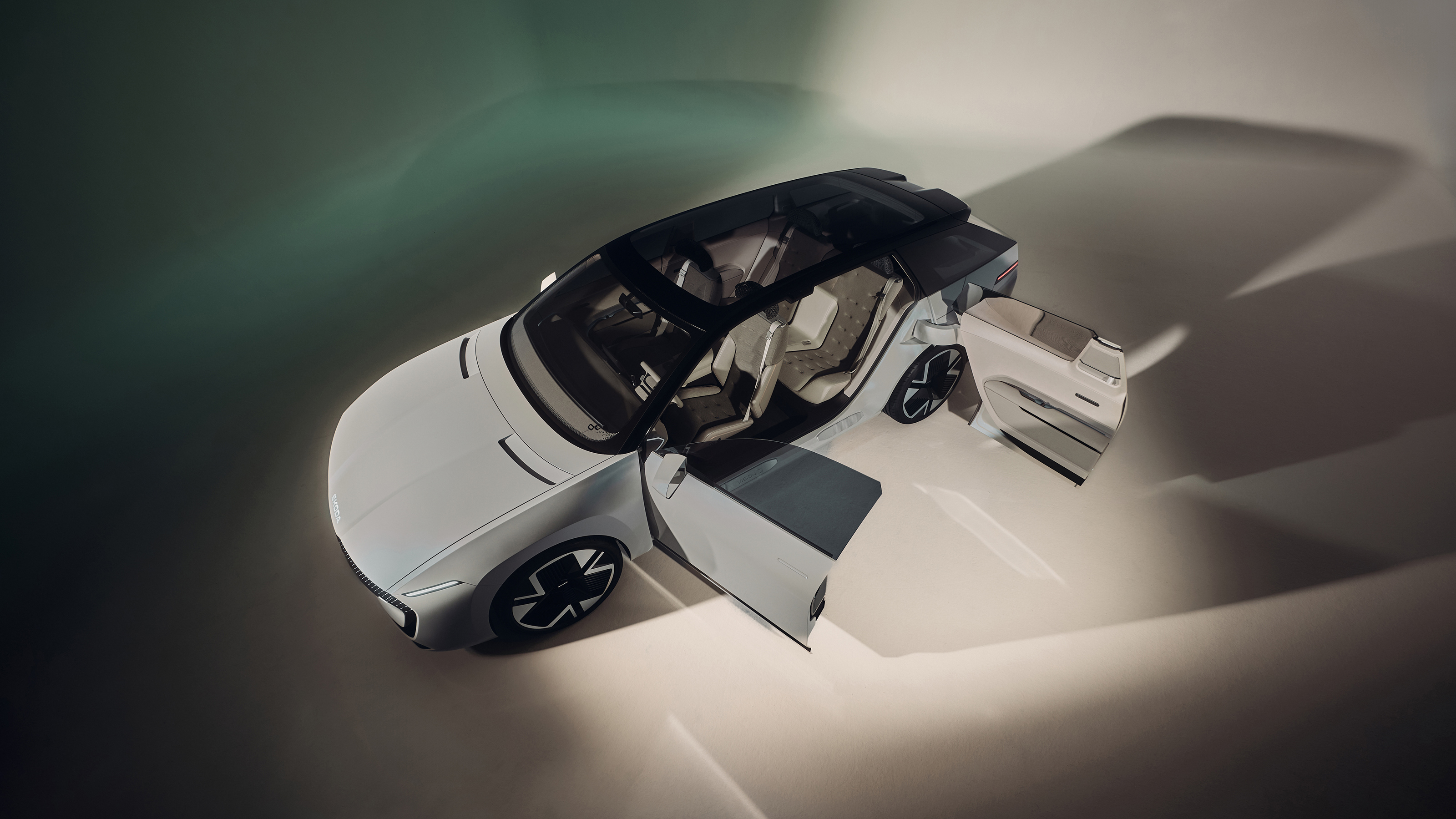 Skoda Vision O concept - overhead doors open