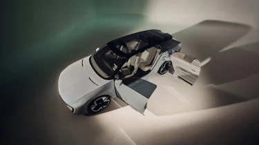 Skoda Vision O concept - overhead doors open