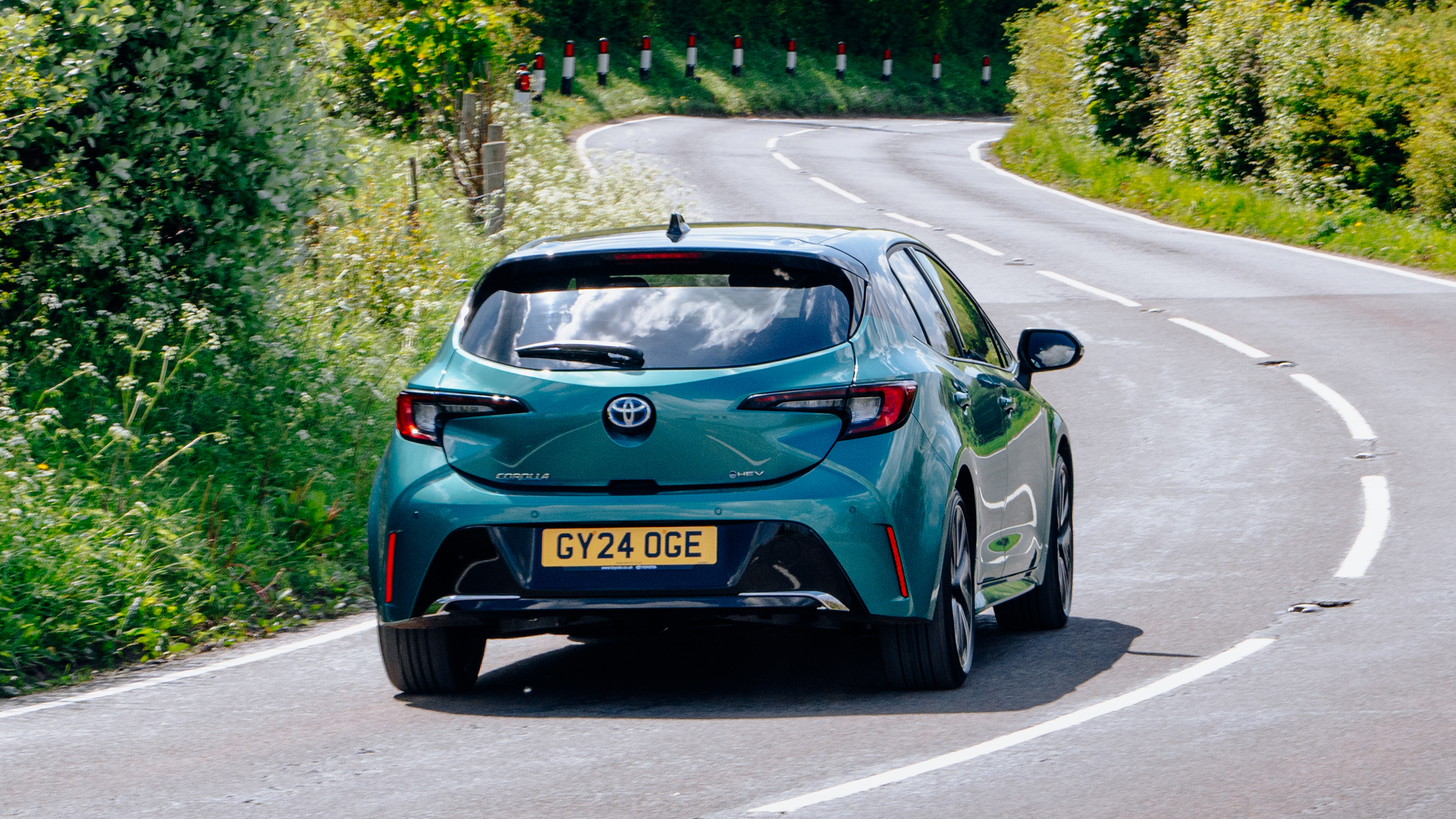 Toyota Corolla Excel in the UK - rear cornering 