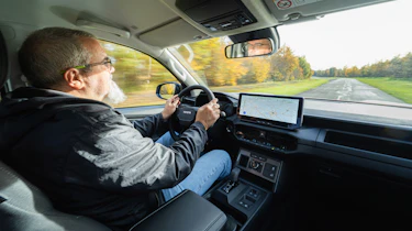 Dean Gibson driving the Toyota Hilux