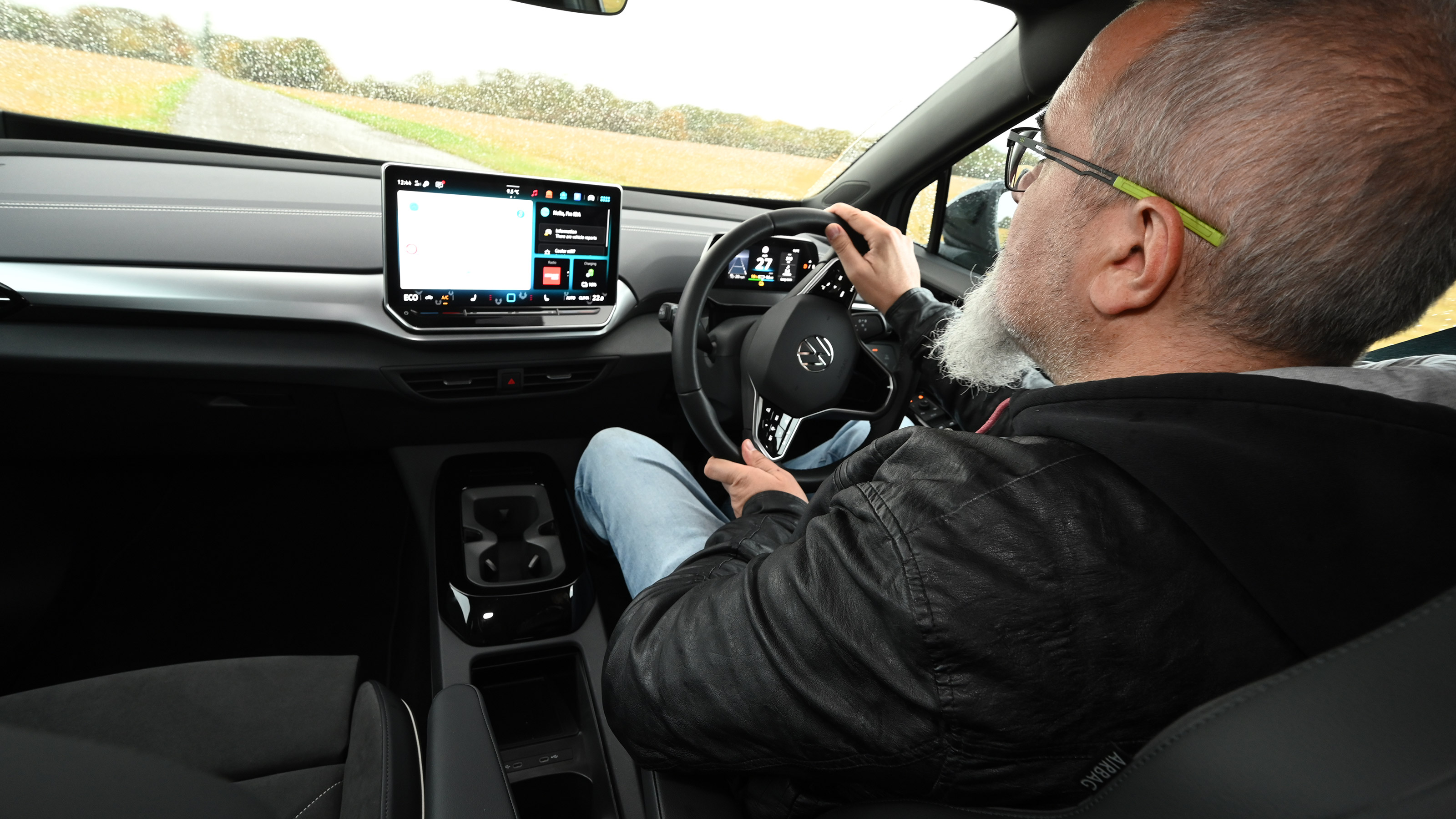 Dean Gibson driving the Volkswagen ID.5 Pro Black Edition