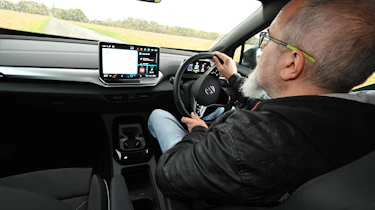 Dean Gibson driving the Volkswagen ID.5 Pro Black Edition