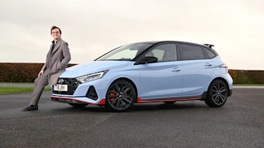 Auto Express consumer reporter Tom Jervis and his Hyundai i20 N