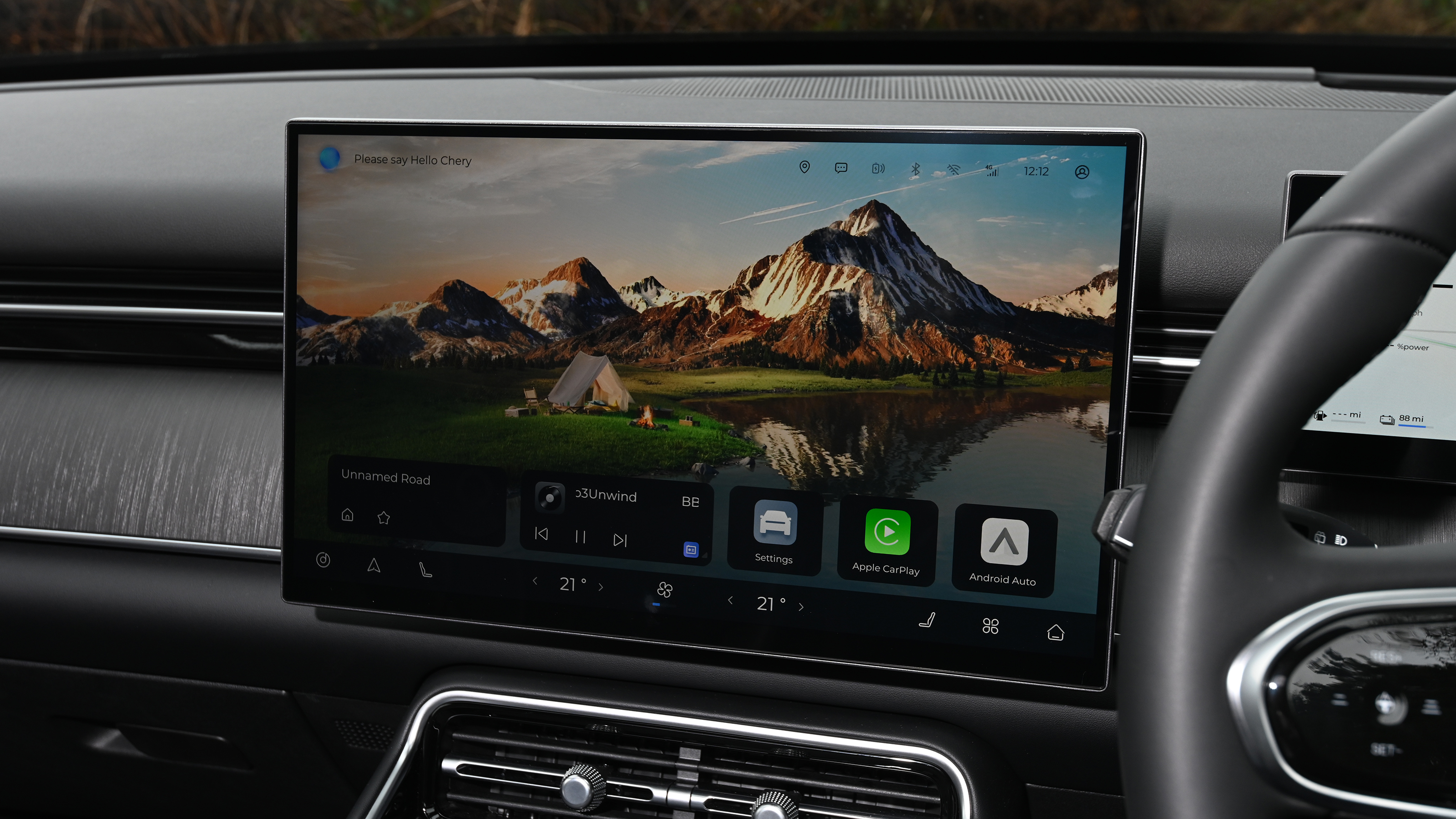 New Chery Tiggo 9 2025 UK review - screen