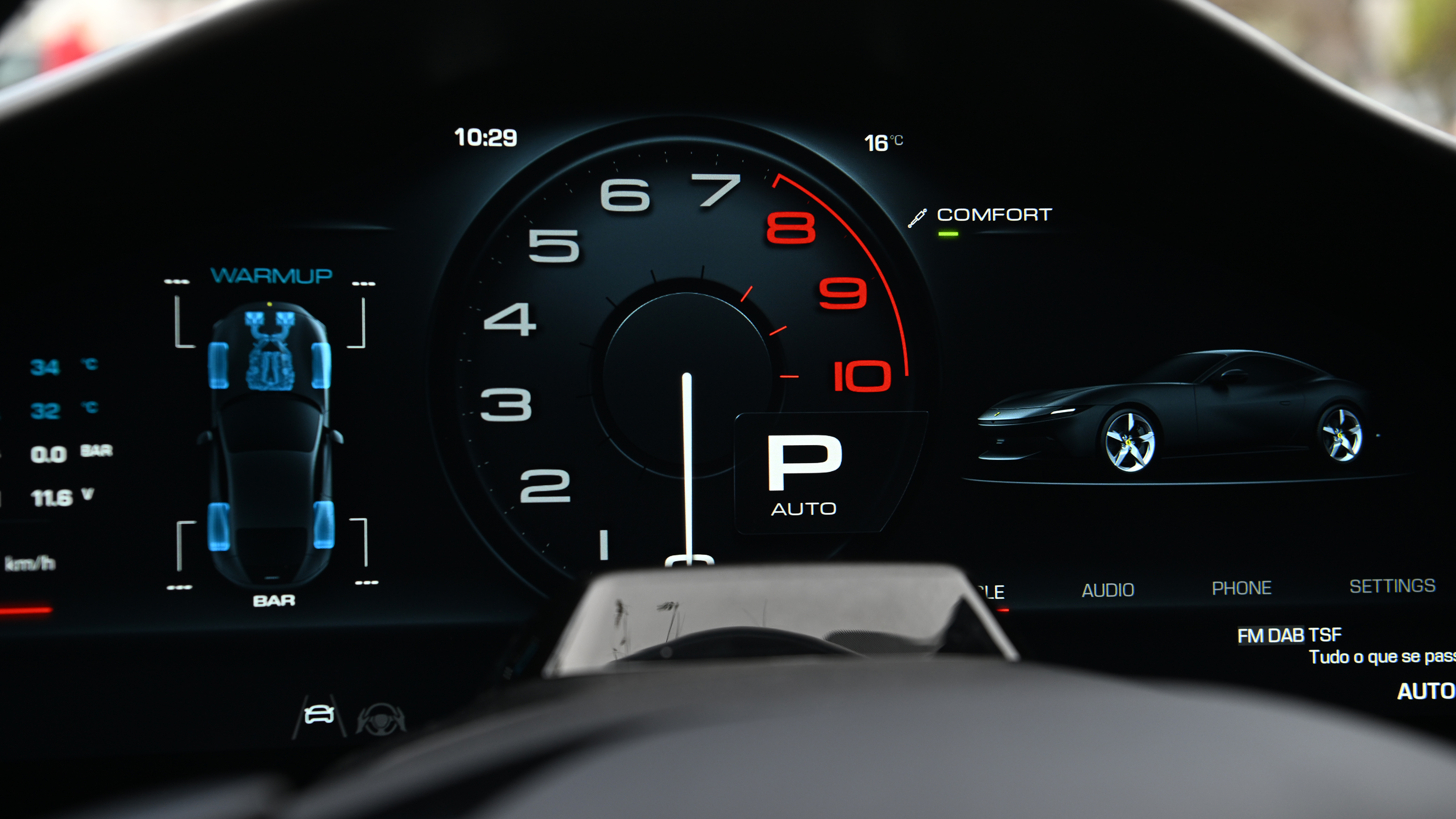 Ferrari Amalfi - dashboard screen