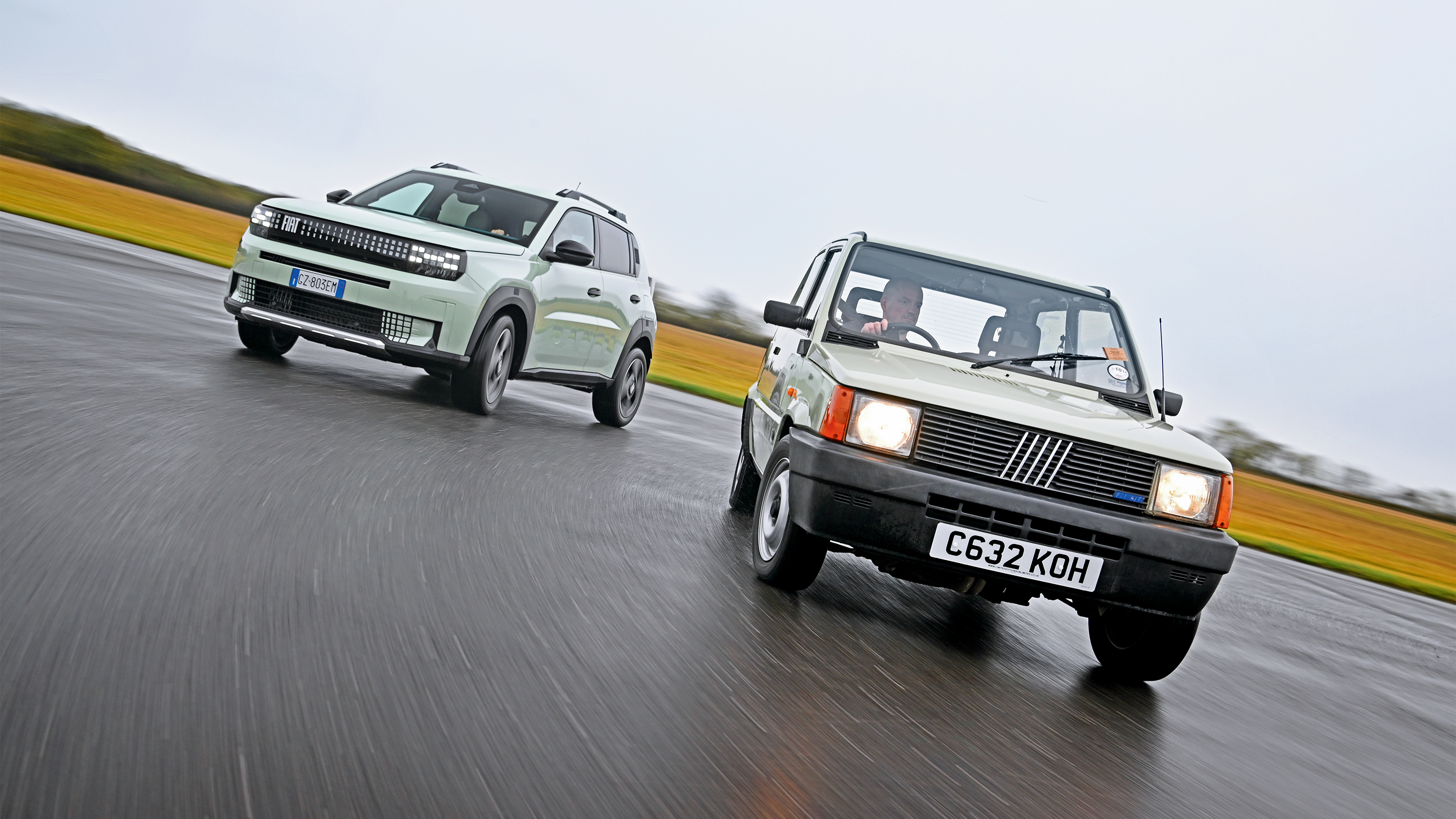 Fiat Panda Mk2 - front with Grande Panda