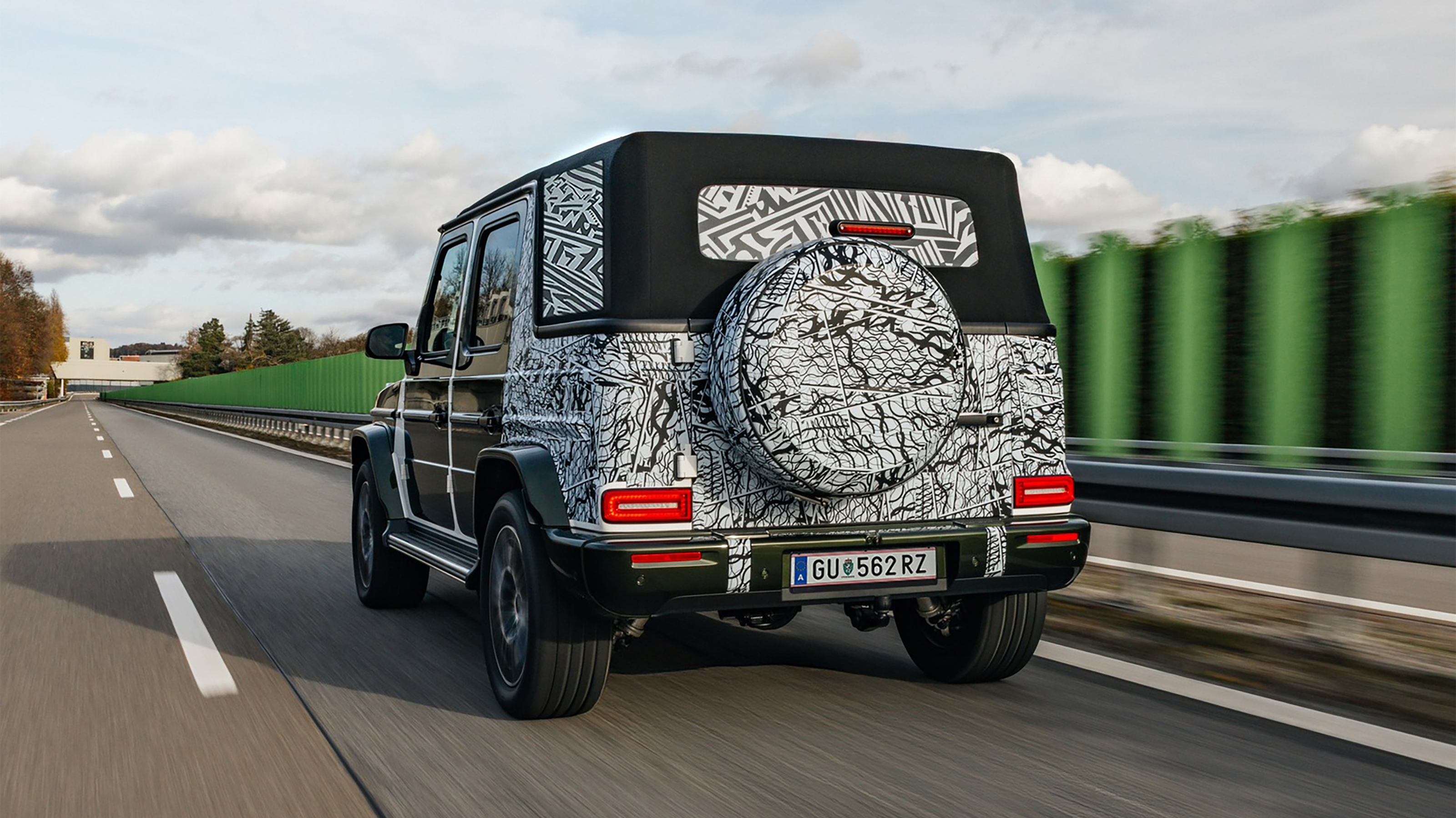 Mercedes G-Class convertible teaser - rear 3/4 dynamic