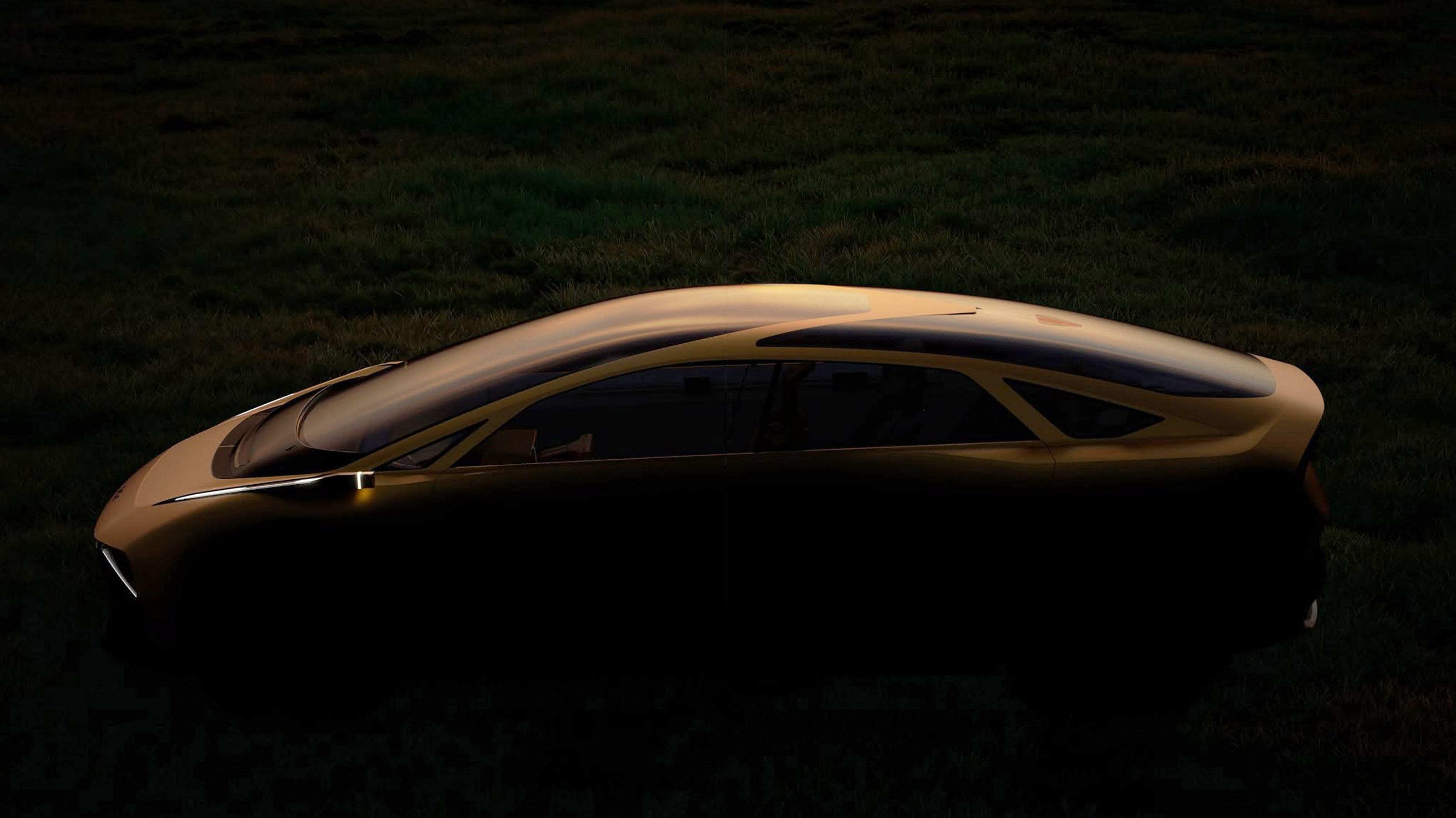 New Kia EV saloon car - side