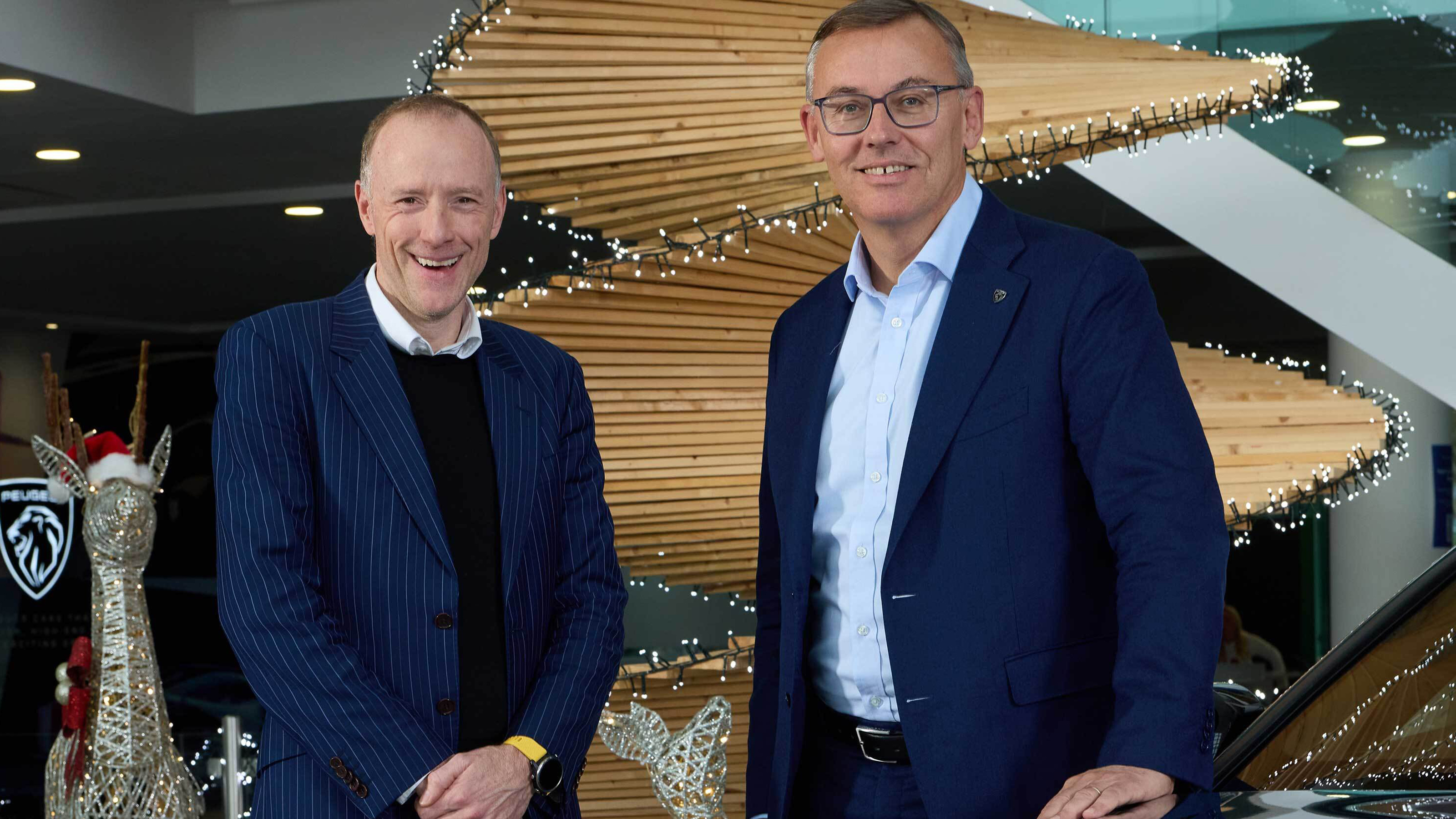 Peugeot's CEO Alain Favey with our own Phil McNamara
