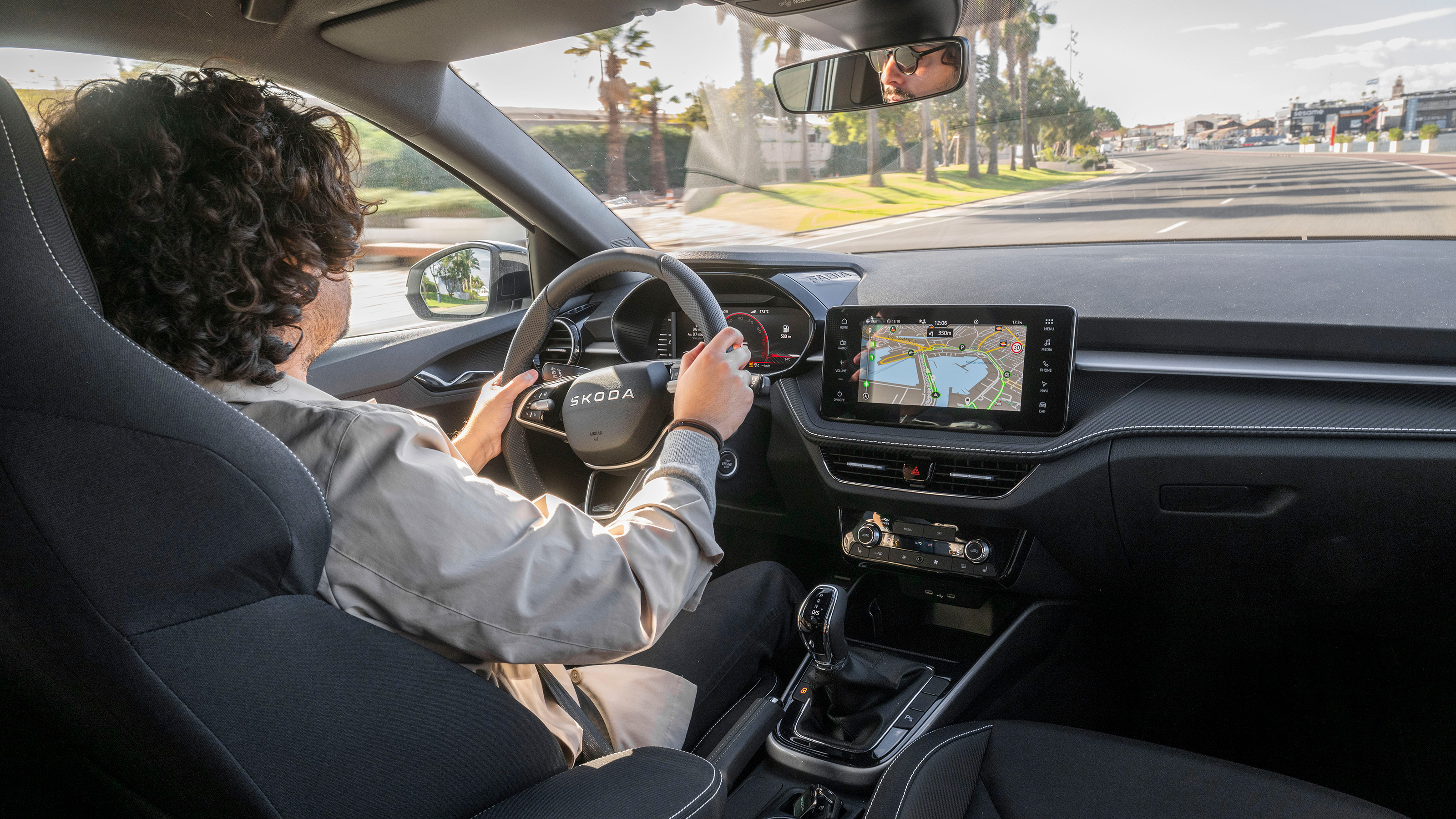 Auto Express senior staff writer Jordan Katsianis driving the Skoda Fabia 130
