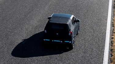 Smart #2 (camouflaged) - top-down rear action