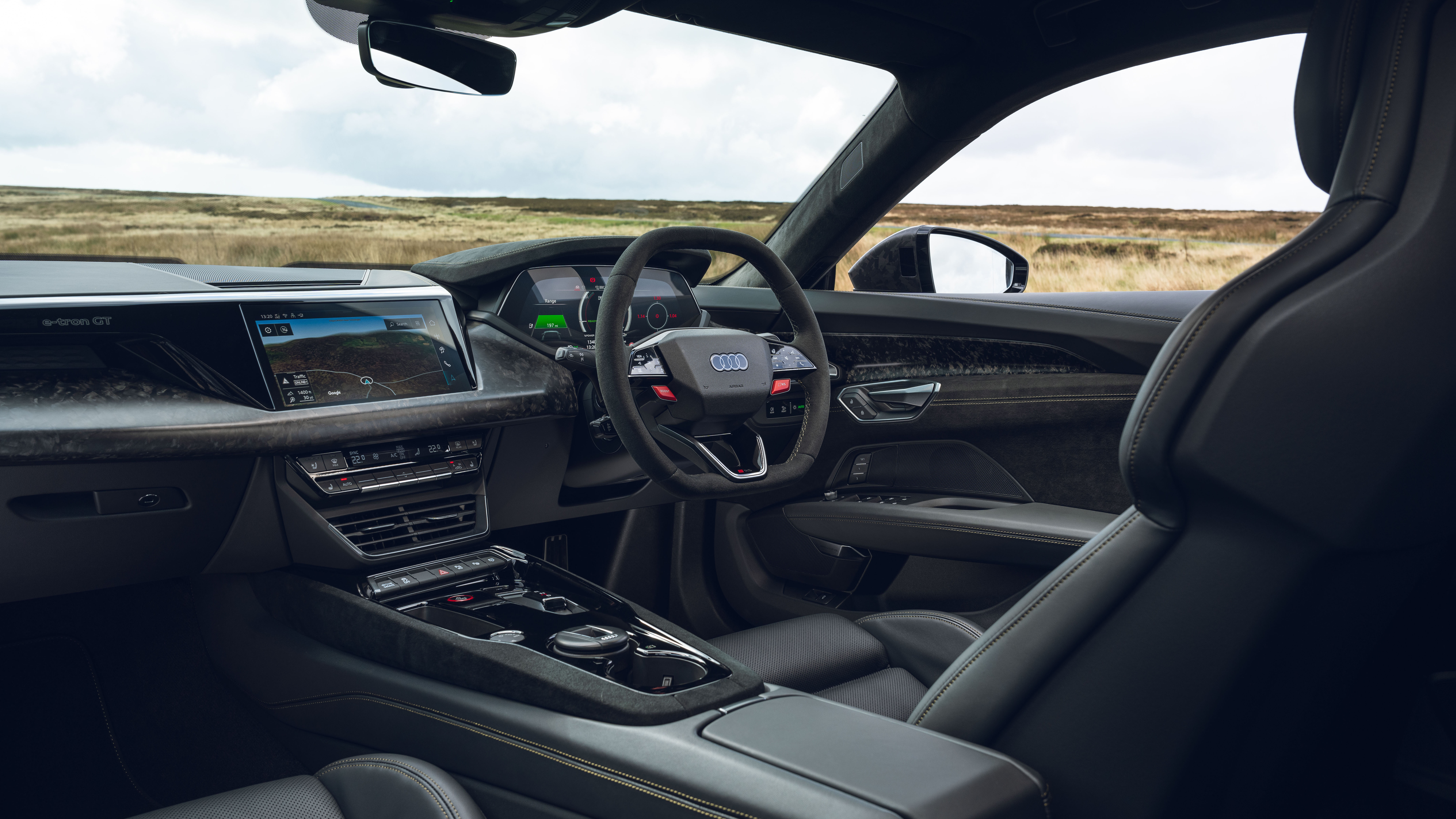 New Audi RS e-tron Performance - front interior 