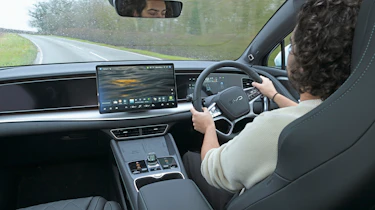 Auto Express news editor Jordan Katsianis driving the BYD Sealion 7f