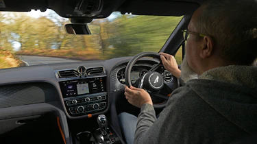 Dean Gibson driving the Bentley Bentayga Speed