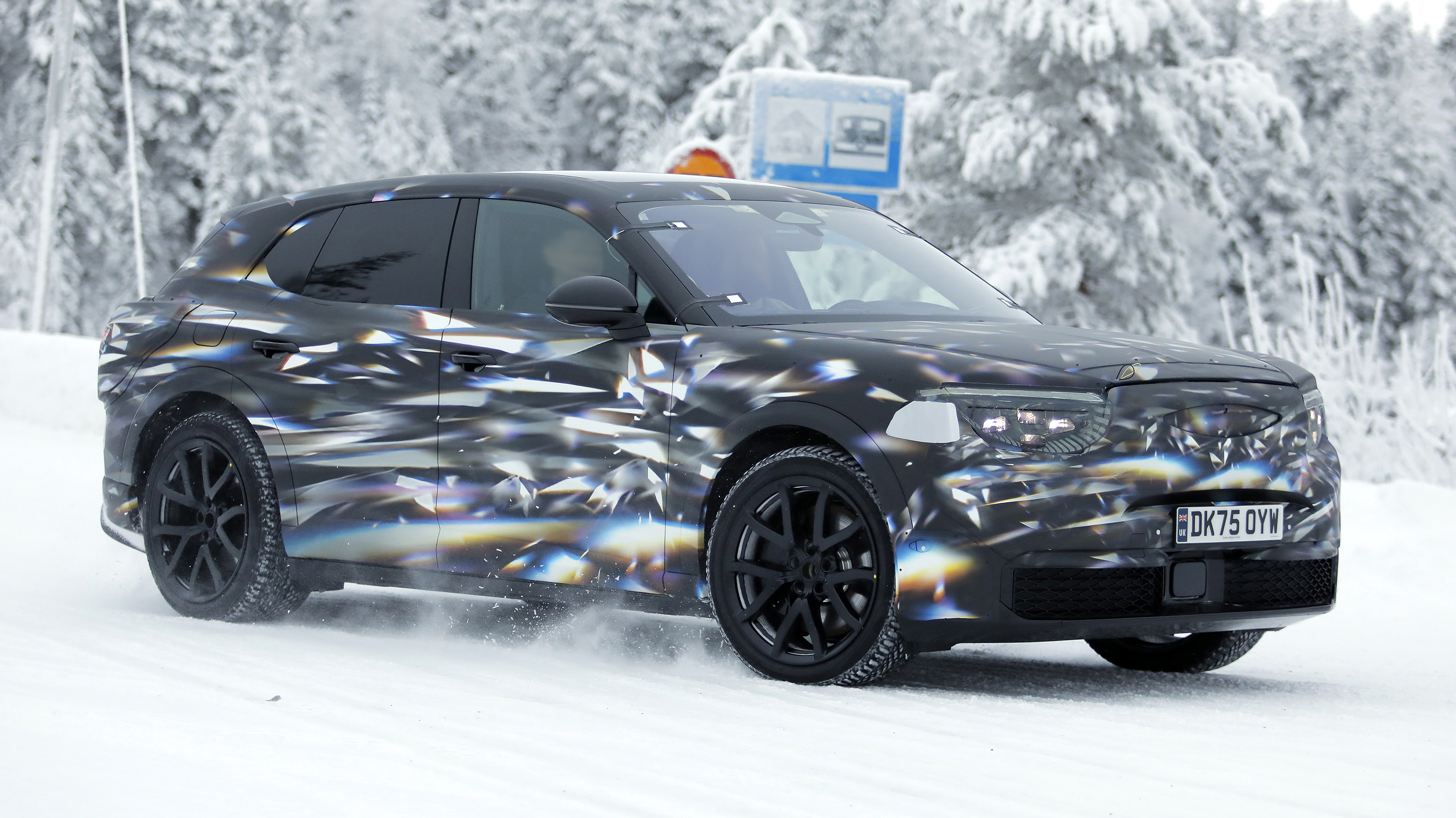 Bentley Urban SUV test car - front 3/4