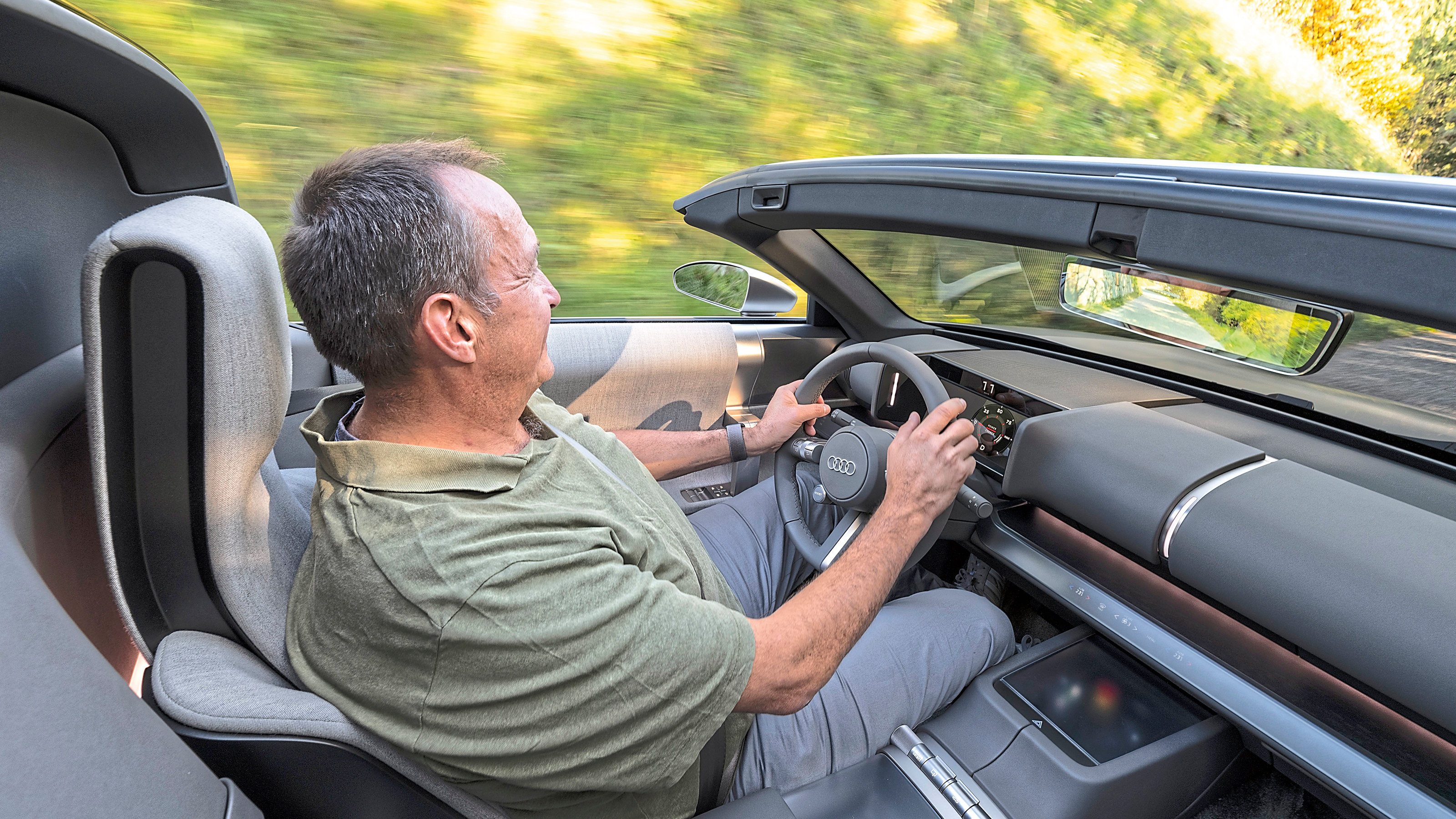 Thomas Geiger driving the Audi Concept C