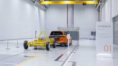 Geely safety testing centre - crash test simulator